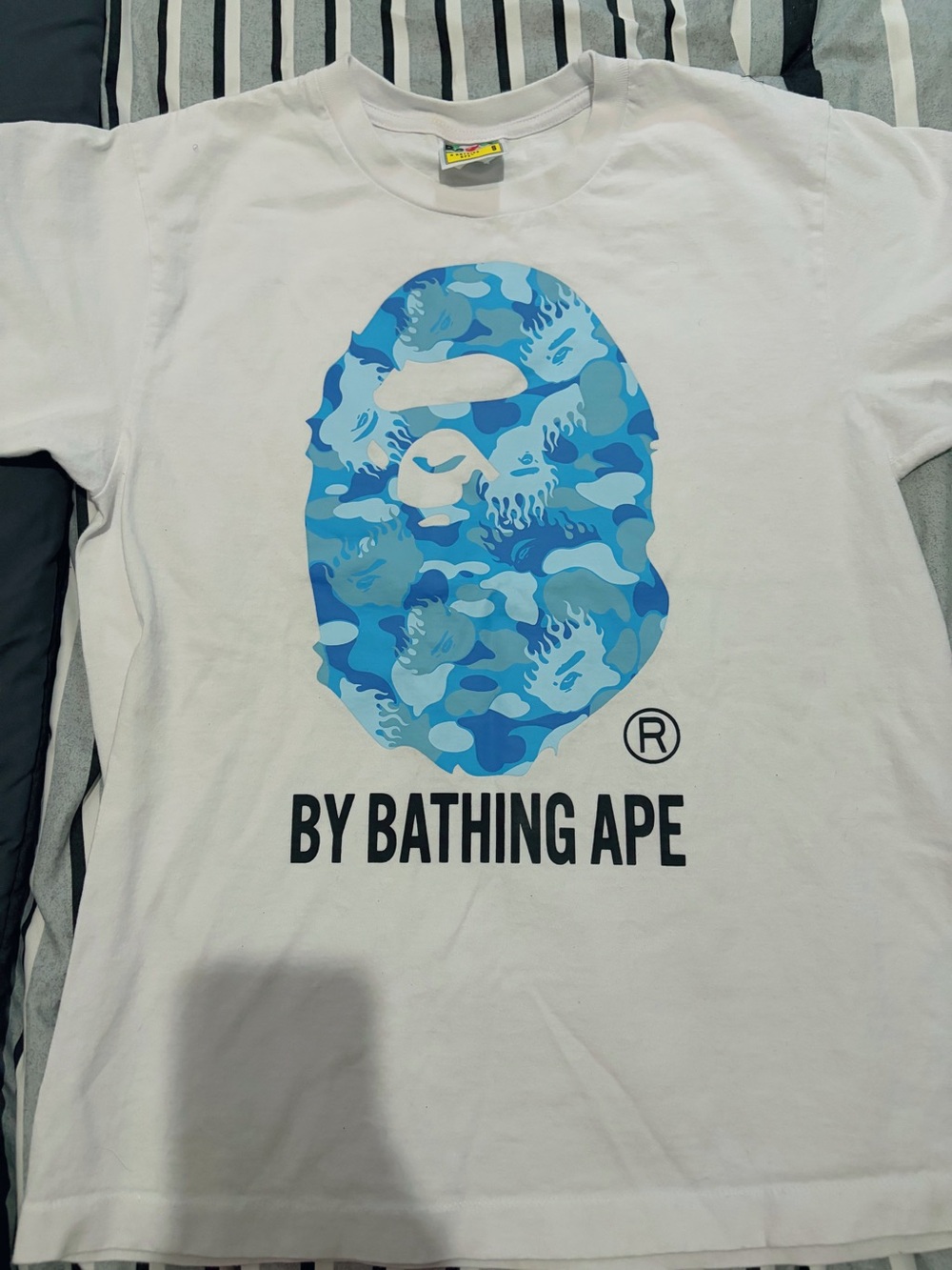 BAPE Blue Camo Ape Head Tee